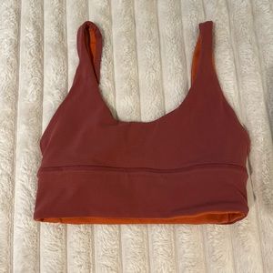 Lululemon Align Bra A/B cup reversible Size 4 Maroon/Rust red